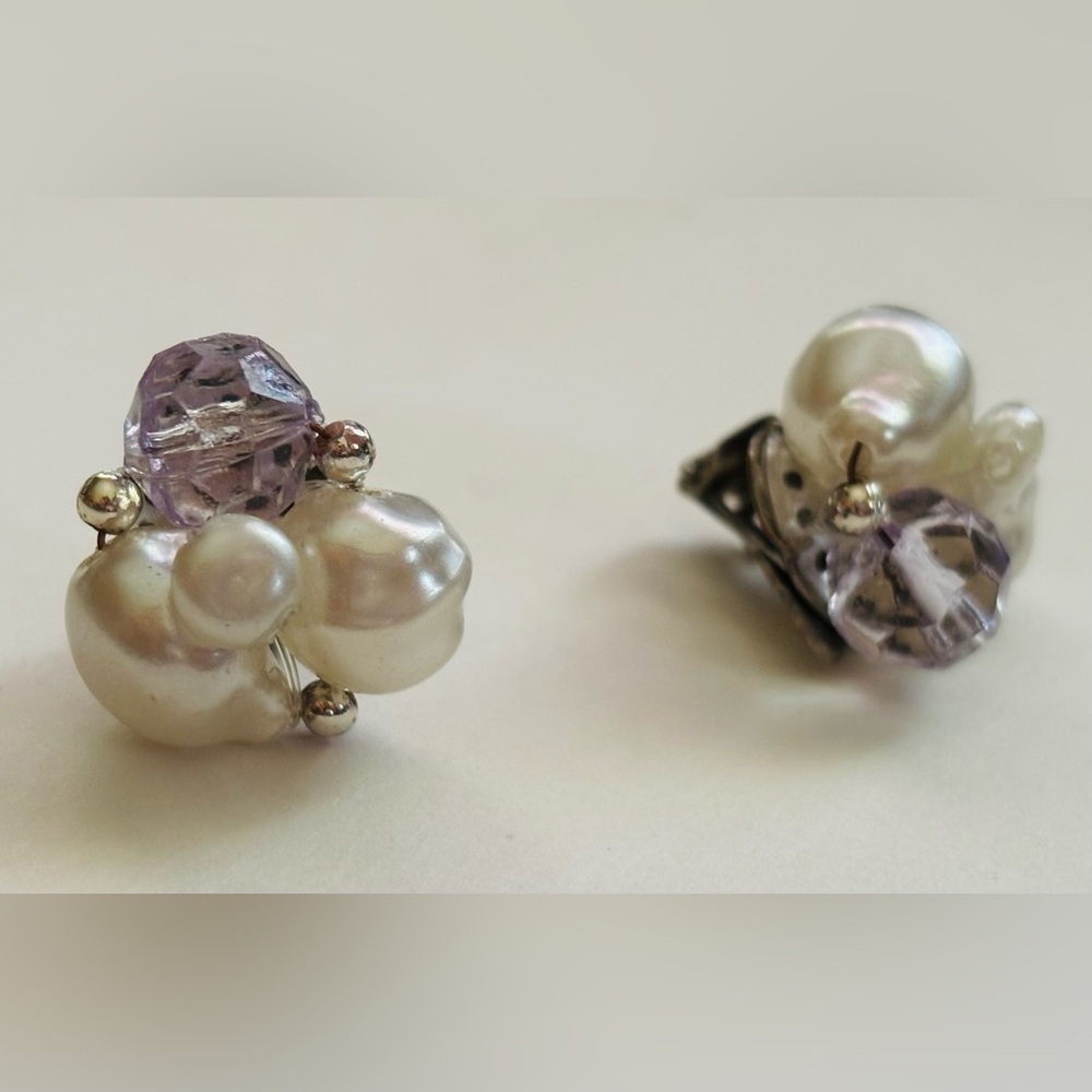 Vintage estate sale Cluster Earrings